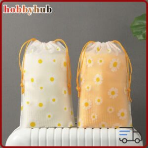 HOBBYHUB Drawstring Bagโปร่งใสฝุ่นรองเท้าเก็บกระเป๋าทนทานการ์ตูนDaisyกันน้าความชื้นกระเป๋าเดินทางSorting Package TravelBusness Trip