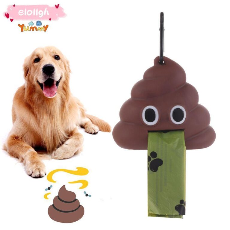 ELOGH Poop Bag Fecal Shape Poop Pouch Storage Box Carrier Holder ถุงขยะ Litter Picker Dog Dispenser