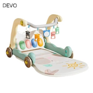 DEVO โครงฟิตเนสเปียโนเด็กของเล่นกิจกรรมเพื่อการศึกษา Early Education ของเล่น Early Education MultiFunctional Walker Pedal Game Pad เหยียบเปียโนฟิตเนส Rack 0 ถึง 3 เดือน