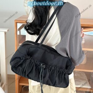 ผู้หญิงจีบกระเป๋าสะพายอเนกประสงค์ เชือกรูด รักแร้กระเป๋าสบายๆความจุขนาดใหญ่น้าหนักเบา ขี้เหร่ กระเป๋าเดินทาง rgboutdoorไทย