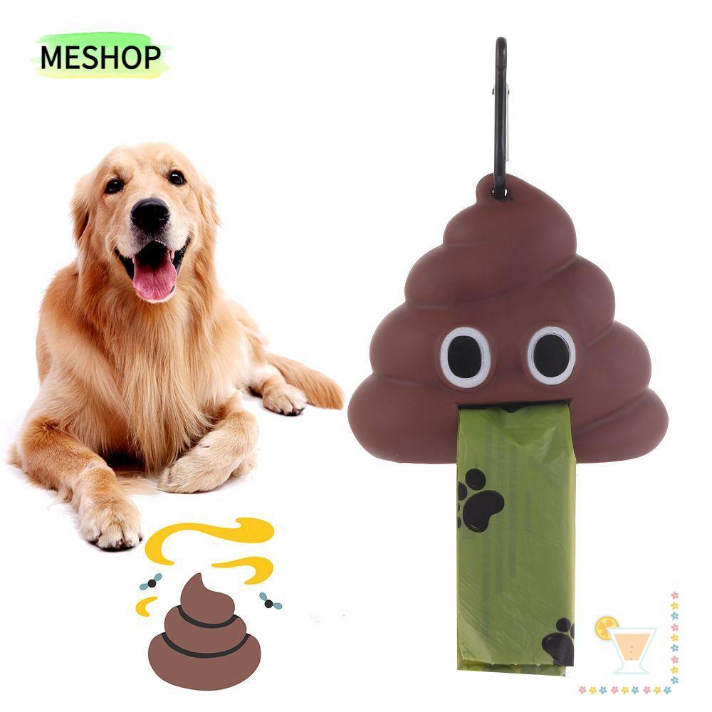 MESHOPTH เครื่องจ่ายถุงขยะสัตว์เลี้ยง Excrement Carrier Holder Fecal Shape ถุงขยะแบบพกพาอุปกรณ์สัตว์เลี้ยงเครื่องจ่ายสุนัข