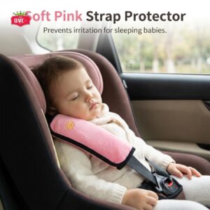 ตัวป้องกันไหล่แบบนุ่มแบบปรับได้สาหรับเด็กคาร์ซีท  อุปกรณ์เสริมสาหรับเดินทางเพื่อความปลอดภัย