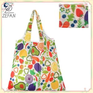 กระเป๋าผ้าพับได้ขนาดใหญ่ พิมพ์ลาย เป็นมิตรกับสิ่งแวดล้อม ใช้ซ้ำได้ เหมาะสำหรับเดินทาง ช้อปปิ้ง sunny