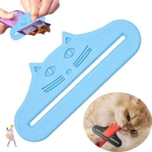 YGBG Cat Treat Feeder ช้อน Reusable Adjustable Cat Treat Squeezer Multifunctional Squeezer เครื่องมือกันน้าแมวรูปร่าง Cat Treat Dispenser สาหรับแมวอาหารสัตว์เลี้ยงเหลว