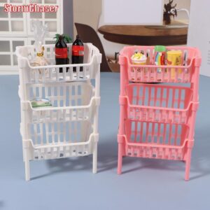 Stormt 112 Dollhouse Mini Food ตะกร้าเก็บผลไม้ตุ๊กตา House Staable ตะกร้าอุปกรณ์ตกแต่งตุ๊กตา