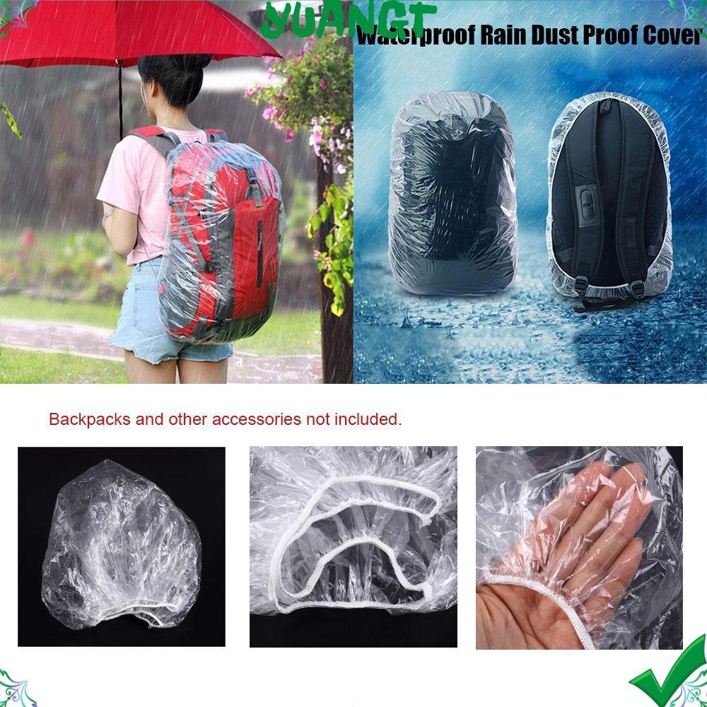 YUANGTH Knapsack Rain Coverพลาสติกกระเป๋าเดินทางกระเป๋าเป้สะพายหลังกันฝนเครื่องมือกันน้ากันฝนป้องกันฝุ่นทิ้ง Rucksack Raincover