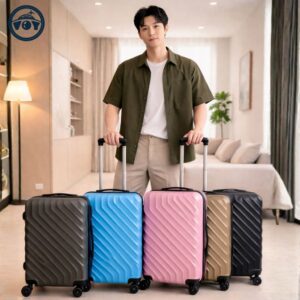 กระเป๋าเดินทาง Polka Dot ขนาด 14202428 นิ้ว ราคาโรงงาน ล้อหมุน360เงียบ ไม่มีรอยขีดข่วนไม่แตก แข็งแรงทนทาน