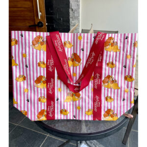 ของแถมใหญ่XLกระเป๋าสะพายช็อปปิ้งพับได้ลายLadyThe Tramp ลิขสิทธิ์แท้ Disney เลือกสีข้างใน